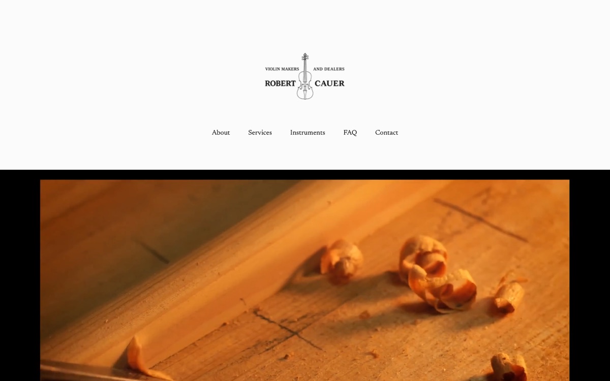 Robert Cauer Violins website